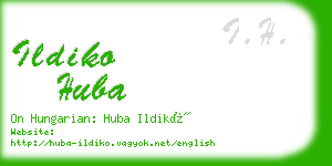 ildiko huba business card